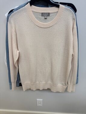 J. Crew Cashnere Soft Cream Scoopneck Sweater